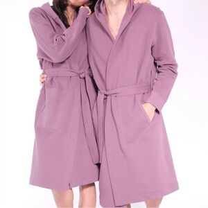 Recliner NYC NWT Flint Mauve French Terry Unisex Robe